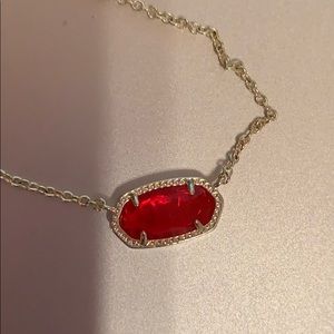 Elisa pendant necklace in Ruby Red by Kendra Scott
